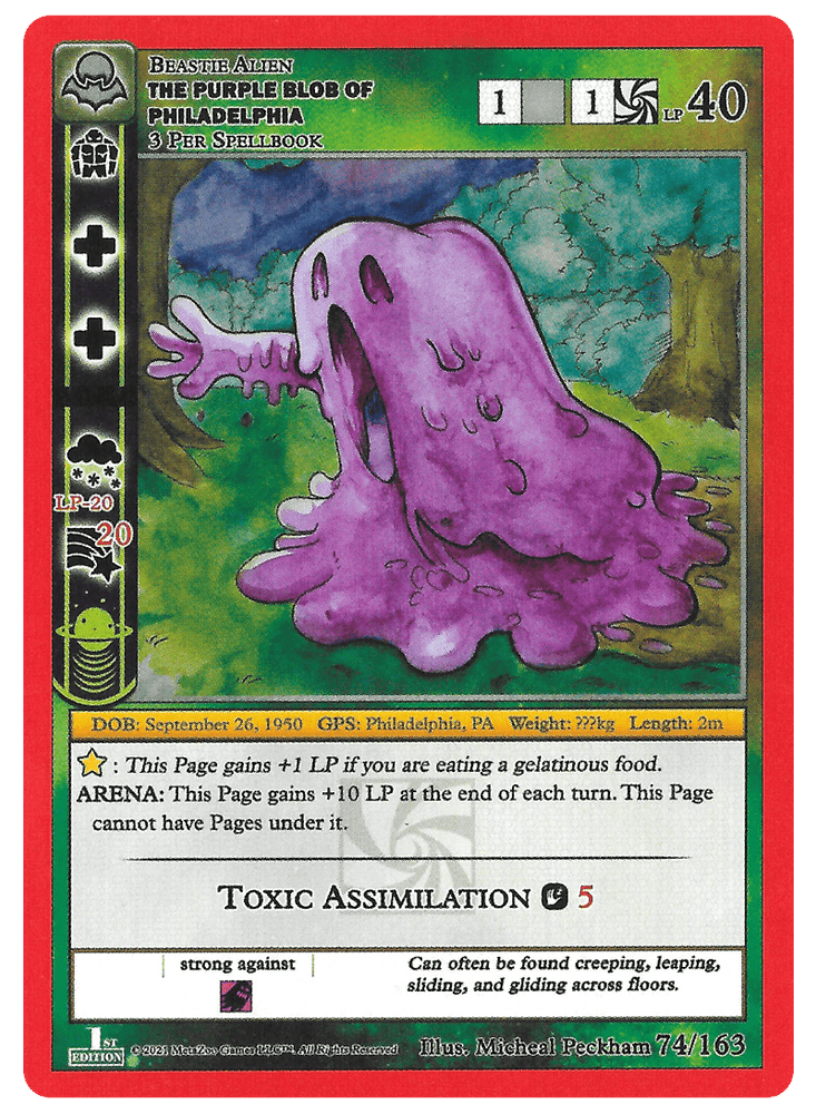 The Purple Blob Of Philadelphia [Cryptid Nation: Nightfall First Edition]