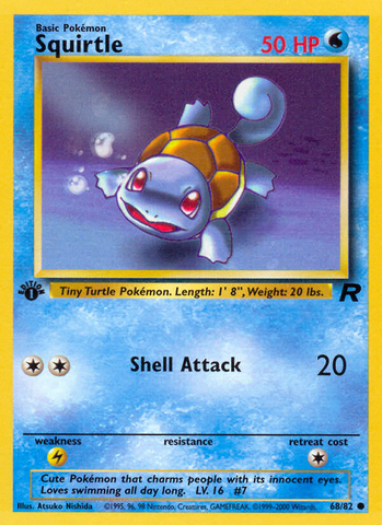 Squirtle (68/82) [Team Rocket 1st Edition]