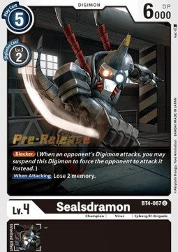 Sealsdramon [BT4-067] [Great Legend Pre-Release Promos]