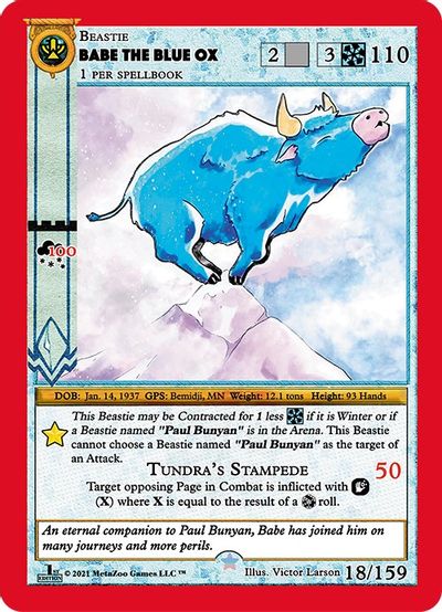 Babe The Blue Ox [Cryptid Nation: First Edition]