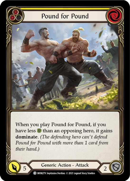 Pound for Pound (Yellow) [MON279-RF] (Monarch)  1st Edition Rainbow Foil