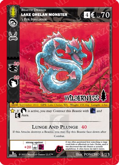 Lake Chelan Monster [Cryptid Nation: Wilderness First Edition Release Event Deck]